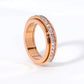 Drehbarer Spinner-Ring aus Titanstahl mit Zirkonia