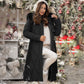 ❄️👚 Damen Lange Plüscht-Kragen Steppjacke – Wärme & Eleganz für den Winter!