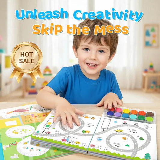 🎨 Kinder Finger-Malbuch & Farbset – Kreativität & Lernen in Einem!