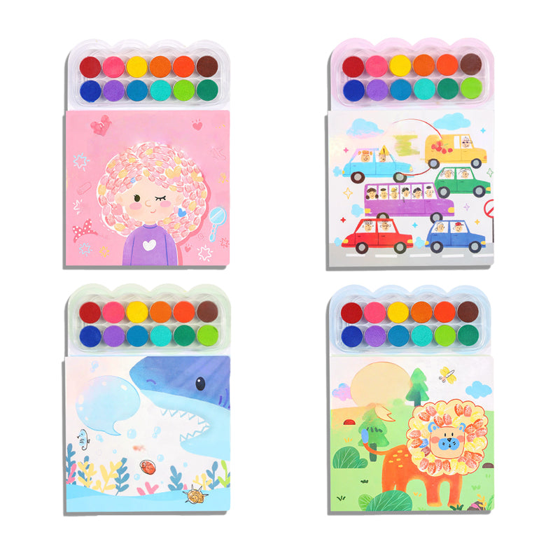 🎨 Kinder Finger-Malbuch & Farbset – Kreativität & Lernen in Einem!