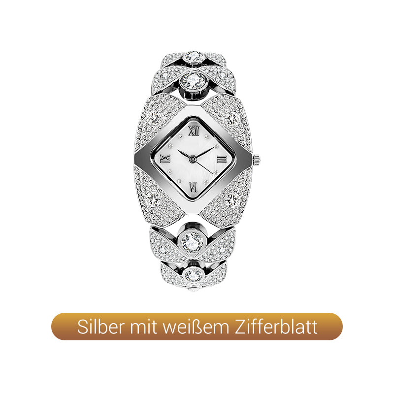 ⌚✨ Retro-Quarz-Armbanduhr mit funkelnden Strasssteinen – Elegant, glamourös & perfekt für festliche Anlässe ✨