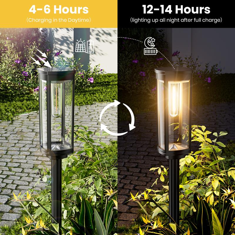 💎 50% RABATT! 💎 Solar-Gartenleuchte mit Filament-Optik – Wasserdicht (IP65), bis zu 14 Std. Licht & Retro-Design für Wege, Rasen & Hof 🌞💡