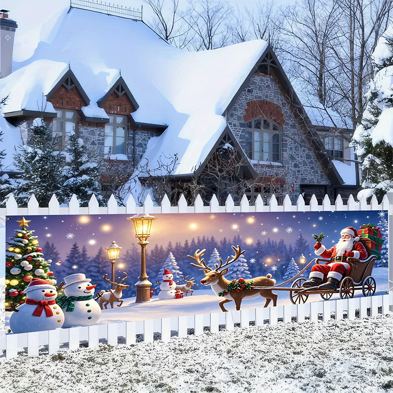 🔥Black-Friday-Mega-Angebot – 50 % Rabatt!🔥Weihnachtsbanner für draußen zum Aufhängen