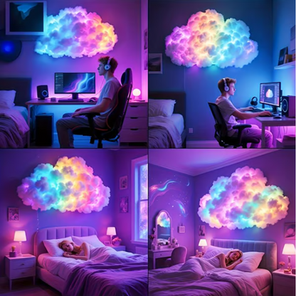 ☁️✨DIY-Gewitterwolken-LED-Lichtdekoration mit USB-Stromversorgung