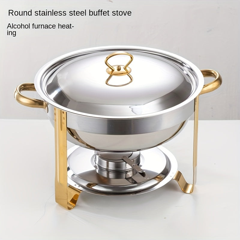 🍲 60% RABATT! ✨ Buffet-Set mit Warmhaltefunktion aus Edelstahl – Gleichmäßige Hitzeverteilung, Langlebig & Perfekt Für Feste & Partys 🎉