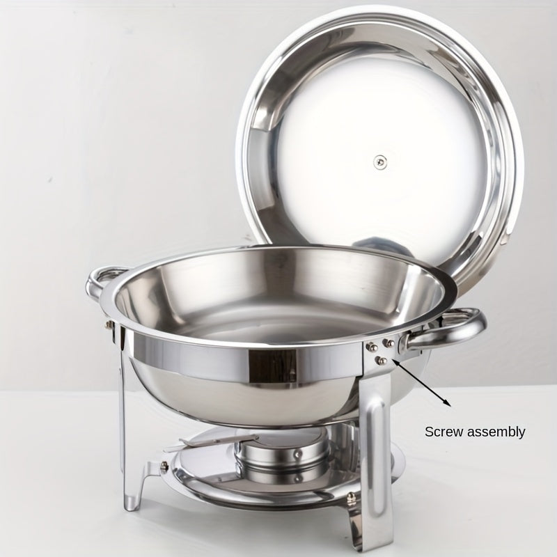 🍲 60% RABATT! ✨ Buffet-Set mit Warmhaltefunktion aus Edelstahl – Gleichmäßige Hitzeverteilung, Langlebig & Perfekt Für Feste & Partys 🎉