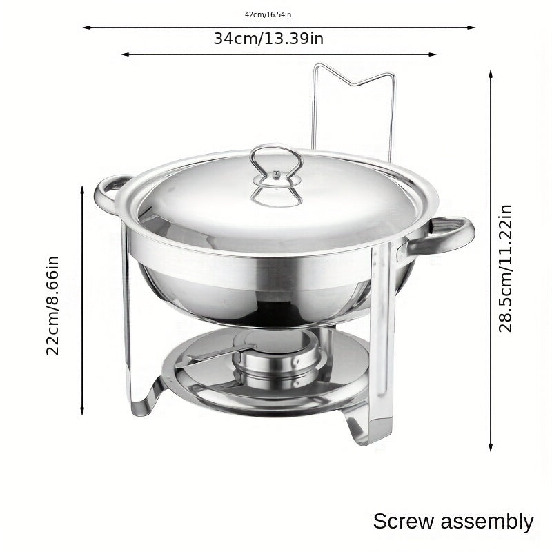🍲 60% RABATT! ✨ Buffet-Set mit Warmhaltefunktion aus Edelstahl – Gleichmäßige Hitzeverteilung, Langlebig & Perfekt Für Feste & Partys 🎉