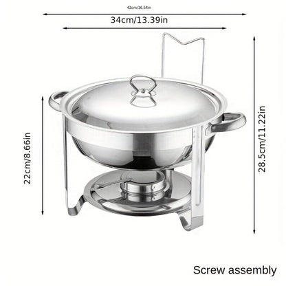 🍲 60% RABATT! ✨ Buffet-Set mit Warmhaltefunktion aus Edelstahl – Gleichmäßige Hitzeverteilung, Langlebig & Perfekt Für Feste & Partys 🎉