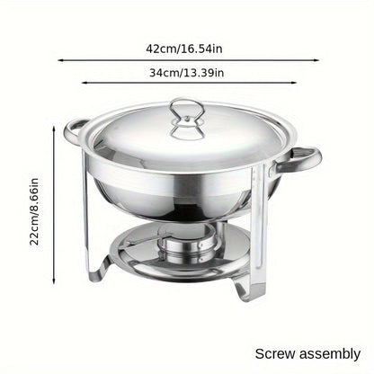 🍲 60% RABATT! ✨ Buffet-Set mit Warmhaltefunktion aus Edelstahl – Gleichmäßige Hitzeverteilung, Langlebig & Perfekt Für Feste & Partys 🎉