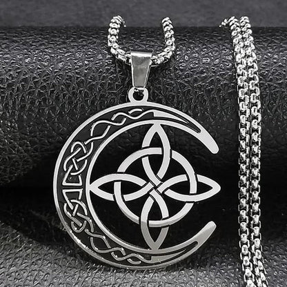 🔥Black-Friday-Mega-Angebot – 55 % Rabatt!🔥 Celtic Moon Pendant Necklace