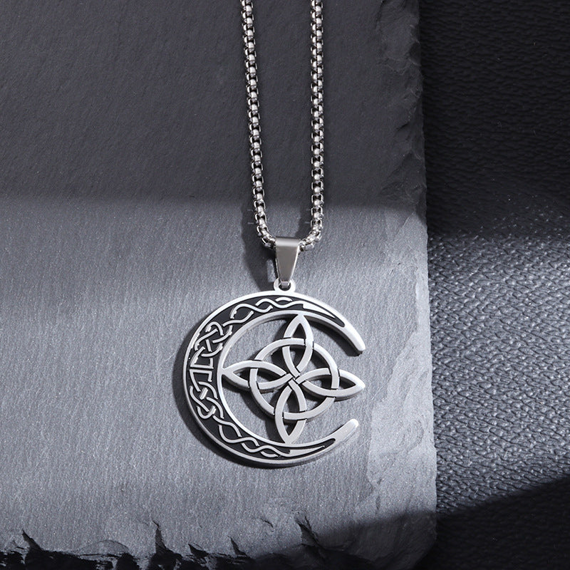 🔥Black-Friday-Mega-Angebot – 55 % Rabatt!🔥 Celtic Moon Pendant Necklace