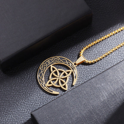 🔥Black-Friday-Mega-Angebot – 55 % Rabatt!🔥 Celtic Moon Pendant Necklace