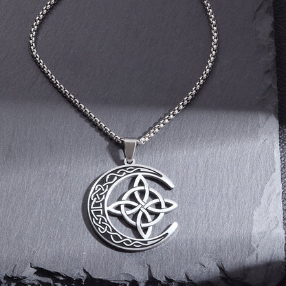 🔥Black-Friday-Mega-Angebot – 55 % Rabatt!🔥 Celtic Moon Pendant Necklace