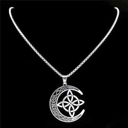 🔥Black-Friday-Mega-Angebot – 55 % Rabatt!🔥 Celtic Moon Pendant Necklace
