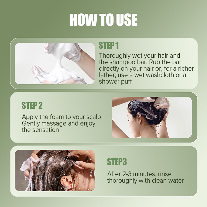 Natürliches festes Shampoo zur Stärkung der Haare