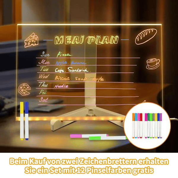 🎄Weihnachtsaktion 50% Rabatt🎁Kreatives wiederbeschreibbares Acryl-LED-Nachrichtenschild