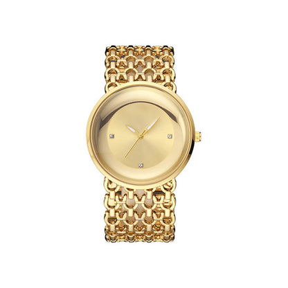 ⌚👑 Luxuriöse runde Armbanduhr Modische Damenarmbanduhr