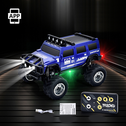 🔋 2025 HEIßER ANgebot 40% RABATT! ✨【Kleines RC-LKW mit Lichtern】✨ - 2,4Ghz All-Terrain-Fernsteuerauto für Kinder & Erwachsene, Legierungskörper!🚗