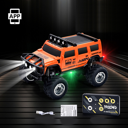 🔋 2025 HEIßER ANgebot 40% RABATT! ✨【Kleines RC-LKW mit Lichtern】✨ - 2,4Ghz All-Terrain-Fernsteuerauto für Kinder & Erwachsene, Legierungskörper!🚗