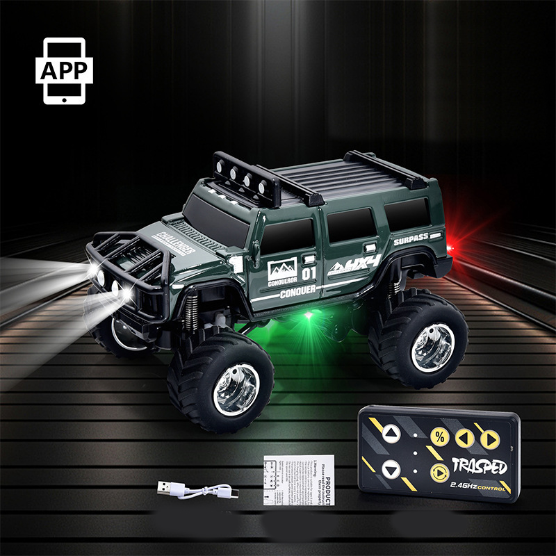 🔋 2025 HEIßER ANgebot 40% RABATT! ✨【Kleines RC-LKW mit Lichtern】✨ - 2,4Ghz All-Terrain-Fernsteuerauto für Kinder & Erwachsene, Legierungskörper!🚗