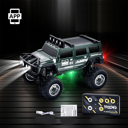 🔋 2025 HEIßER ANgebot 40% RABATT! ✨【Kleines RC-LKW mit Lichtern】✨ - 2,4Ghz All-Terrain-Fernsteuerauto für Kinder & Erwachsene, Legierungskörper!🚗
