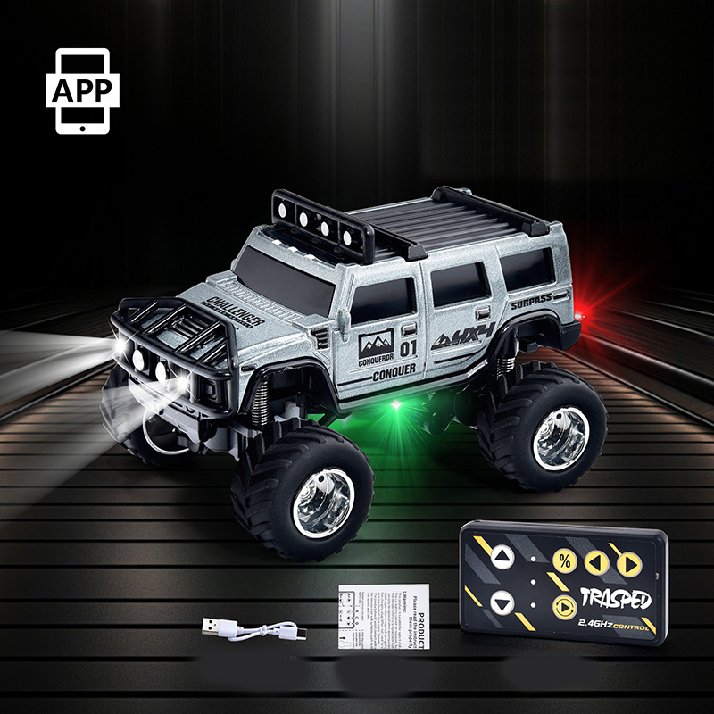 🔋 2025 HEIßER ANgebot 40% RABATT! ✨【Kleines RC-LKW mit Lichtern】✨ - 2,4Ghz All-Terrain-Fernsteuerauto für Kinder & Erwachsene, Legierungskörper!🚗