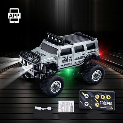 🔋 2025 HEIßER ANgebot 40% RABATT! ✨【Kleines RC-LKW mit Lichtern】✨ - 2,4Ghz All-Terrain-Fernsteuerauto für Kinder & Erwachsene, Legierungskörper!🚗