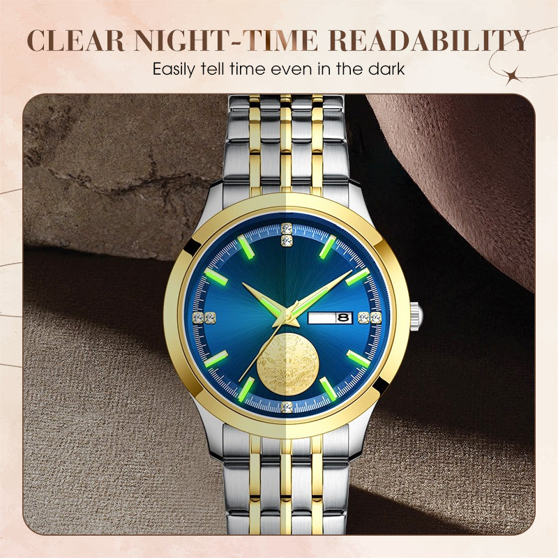 💑⌚Elegant Luminous Quartz Paaruhren