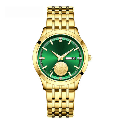 💑⌚Elegant Luminous Quartz Paaruhren