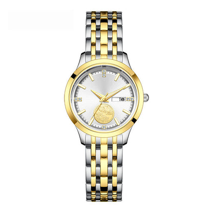 💑⌚Elegant Luminous Quartz Paaruhren