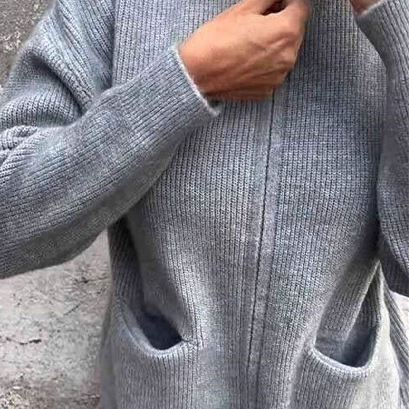 🧶 Damen-Strickjacke mit Reißverschluss – Gemütliche Passform