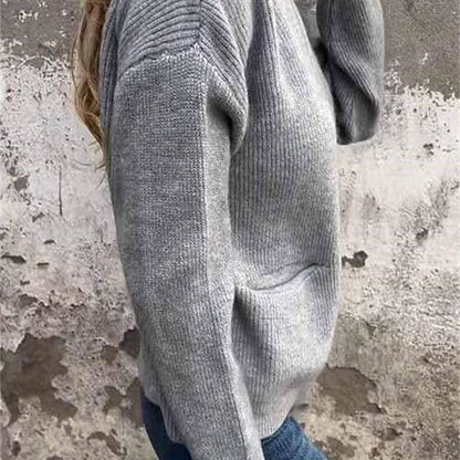 🧶 Damen-Strickjacke mit Reißverschluss – Gemütliche Passform