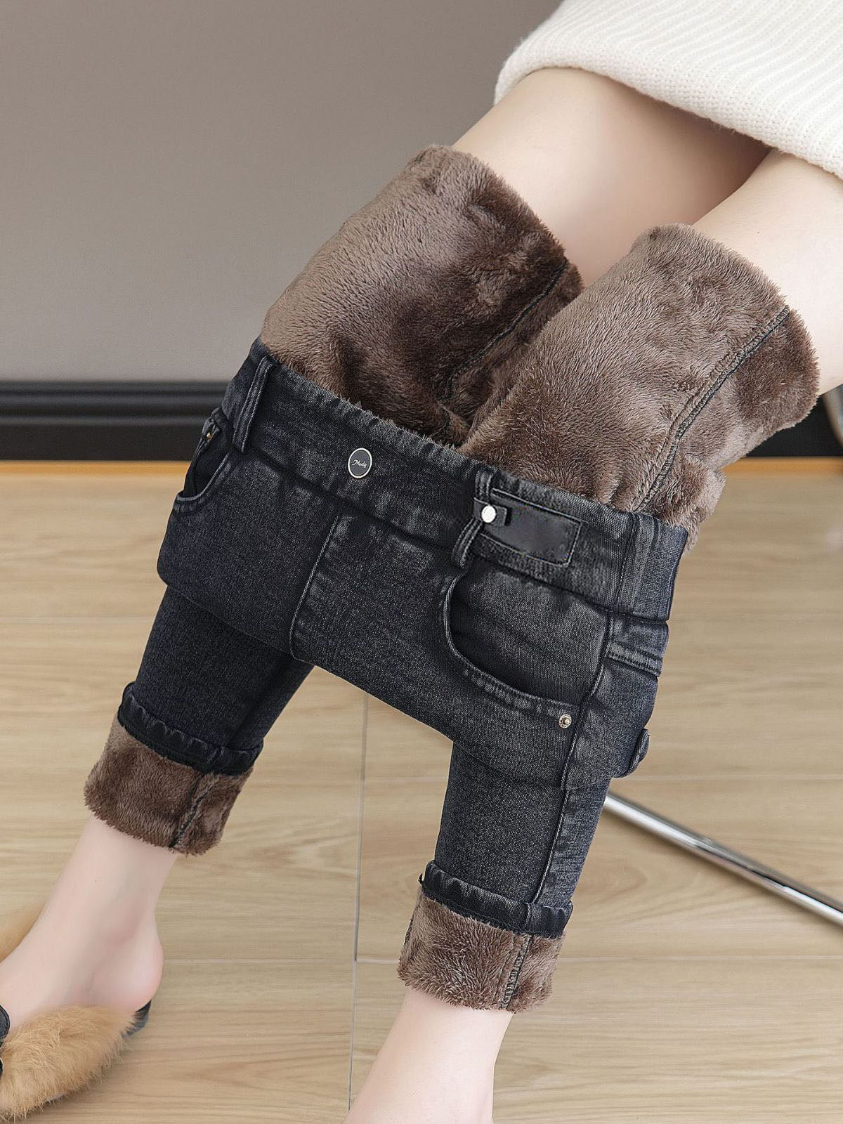 👖 50 % RABATT! ✨ WARME SKINNY-JEANS – Hohe Taille & Stretchmaterial, optimaler Tragekomfort für den Winter, trendiger Stil für den Alltag und Ausgehen ❄️💃