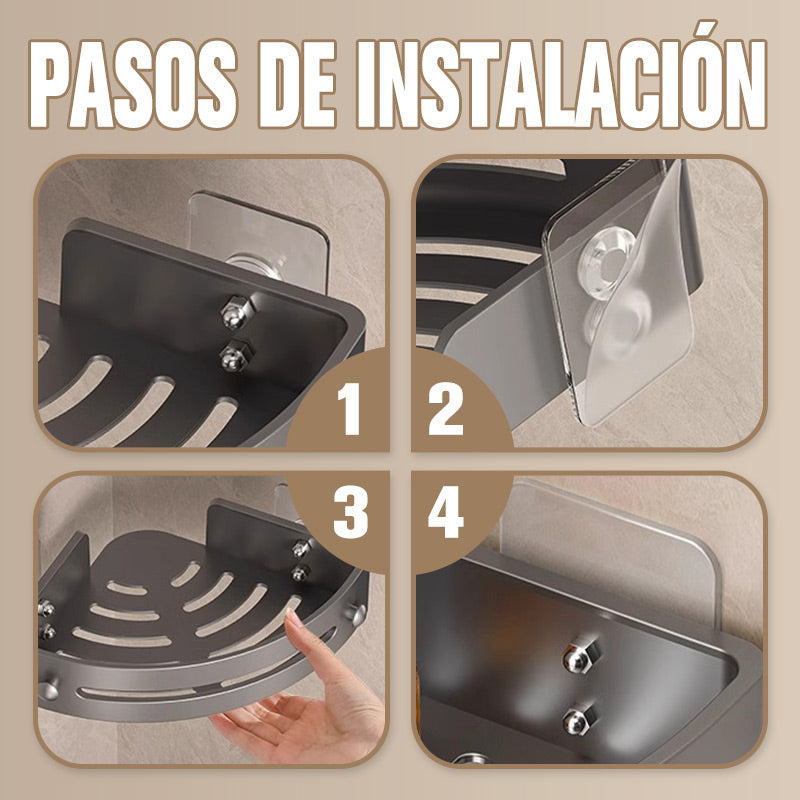 ✨Eckige Duschablage ohne Bohrung mit Haken