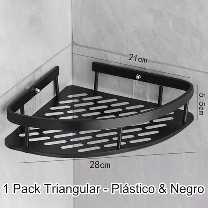 ✨Eckige Duschablage ohne Bohrung mit Haken