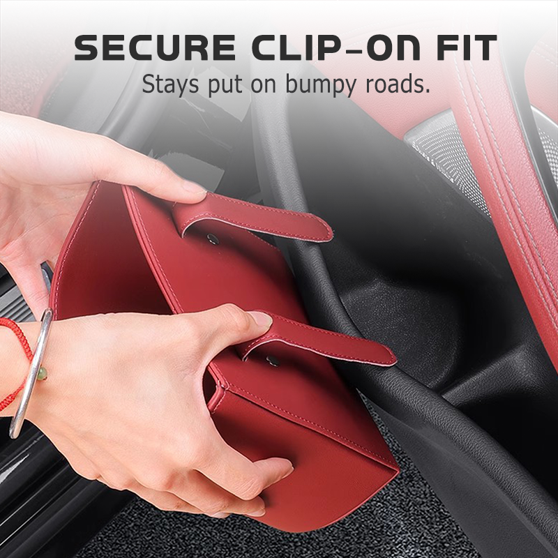 🚗🧺 50 % RABATT! Getränkehalter aus Leder für die Autotür – Breite Öffnung, Getränke und Handy sind leicht zu erreichen. Sicherer Halt durch Clip-Befestigung. PU-Leder, robust und stilvoll. 🛡️✨