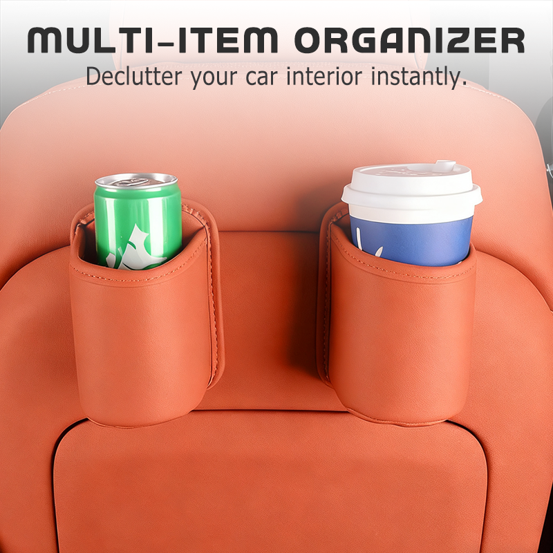 🚗🧺 50 % RABATT! Getränkehalter aus Leder für die Autotür – Breite Öffnung, Getränke und Handy sind leicht zu erreichen. Sicherer Halt durch Clip-Befestigung. PU-Leder, robust und stilvoll. 🛡️✨