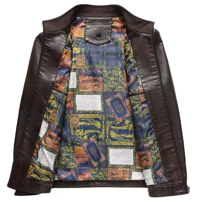 🧥 Herren-Ledermantel mit Plüschfutter – Handwerklich verarbeitet, winddicht & formstabil