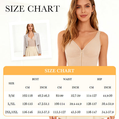 ⏰42% RABATT🔥Frauen Front Reißverschluss nahtlose Bauch Control Shapewear