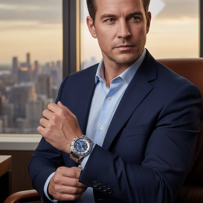 ✨🔮TINAIBIN Zwölf Sternzeichen & Sternenhimmel Diamant Automatikuhr Skelett Herrenuhr