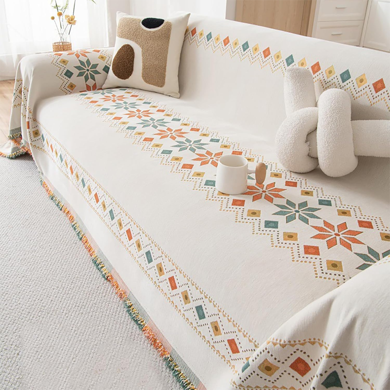 🌟 Heißer Sale: 50 % Rabatt 🛋️ Sofabezug im Bohème-Stil 💝 Wendbares Design mit Fransen
