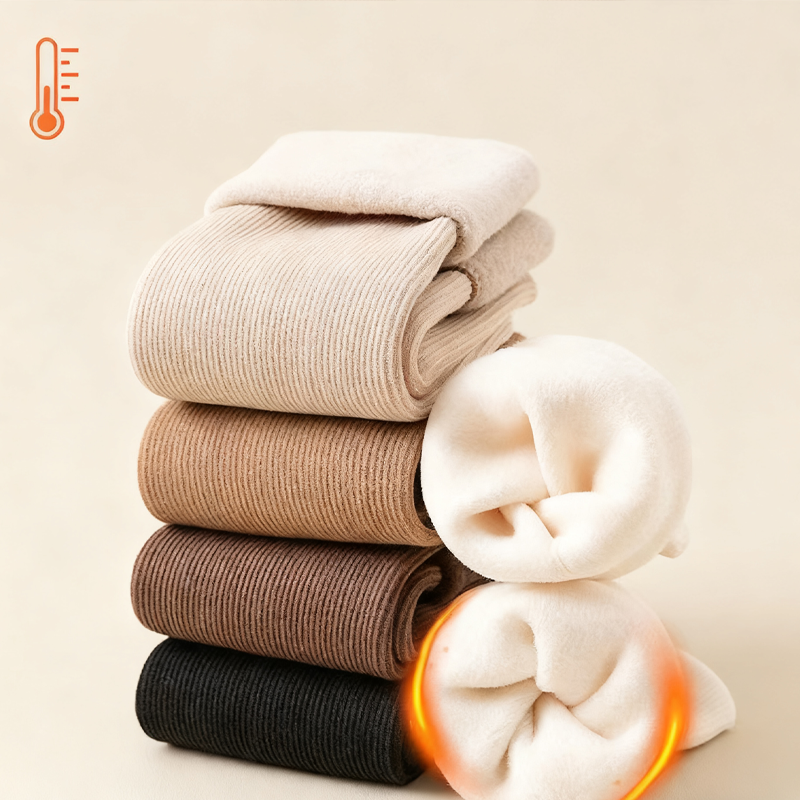 Dicke, warme Socken in Einfarbe bis zur Wade für Frauen