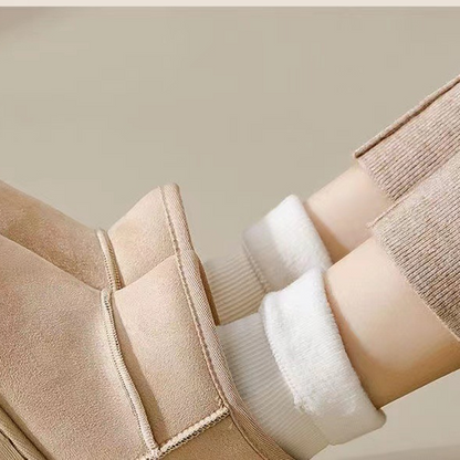 Dicke, warme Socken in Einfarbe bis zur Wade für Frauen