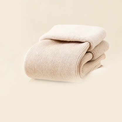 Dicke, warme Socken in Einfarbe bis zur Wade für Frauen