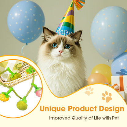 🐱Interaktives, fruchtförmiges Katzenminze-Spielzeug mit Schnur