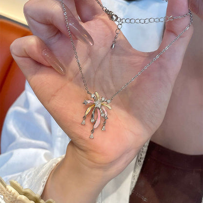 🎆Romantische bunte Zirkon-Feuerwerkskette