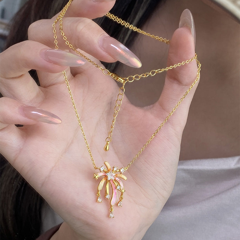 🎆Romantische bunte Zirkon-Feuerwerkskette