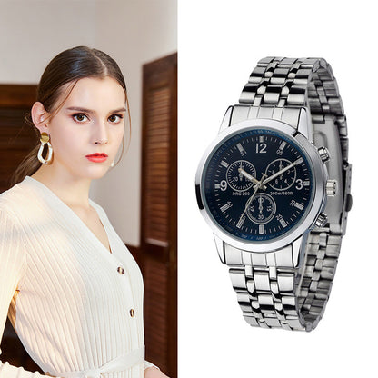 Classic 3-Eye Dial Casual Couple's Watch