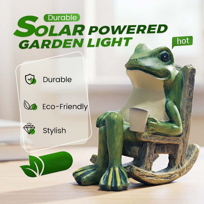 ⌛ 50 % auf alles! ⏰Solarbetriebenes schaukelndes Frosch-Stuhl-Ornament