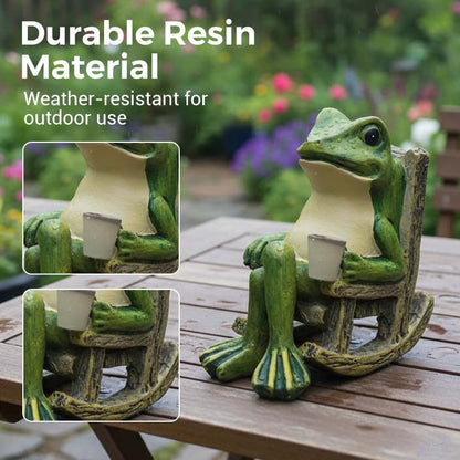 ⌛ 50 % auf alles! ⏰Solarbetriebenes schaukelndes Frosch-Stuhl-Ornament